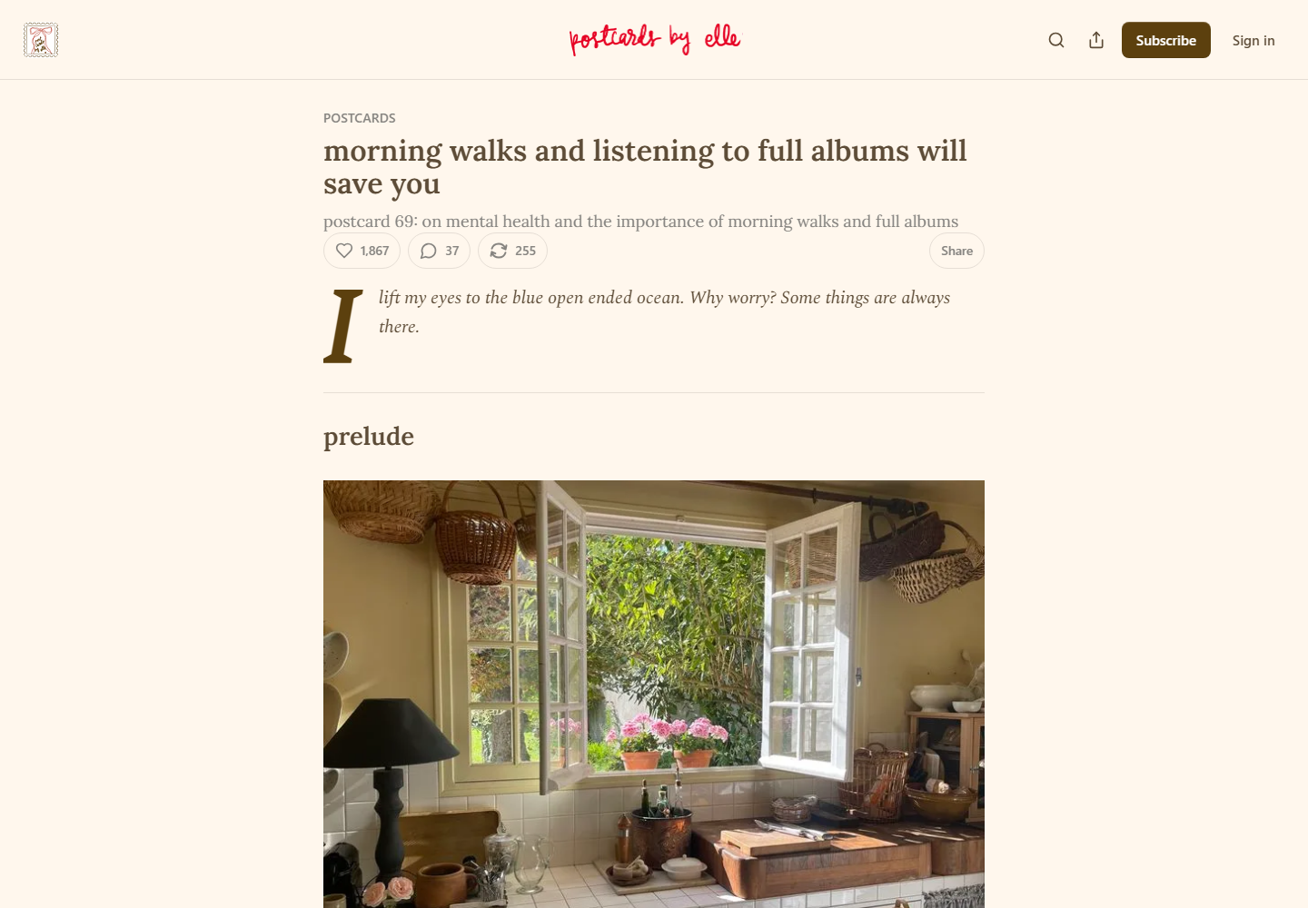 First desktop viewport of morning walks and listening to full albums will save you.
