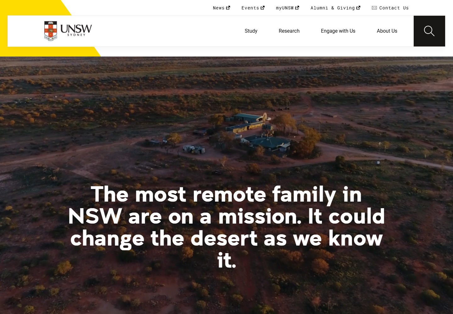 First desktop viewport of Meet the family on a mission to restore the desert ecosystem.